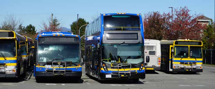 Coast Mountain Bus Alexander Dennis Enviro500MMC 19402, NovaBus 18454 and Orions 9274 & 9233